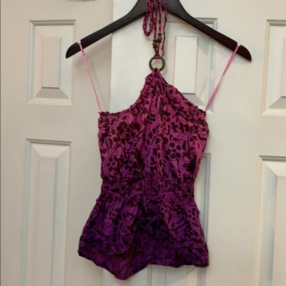🇺🇸4/$50 Supercute Guess 100% Silk halter top S - Picture 2 of 8